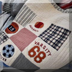 N06. Sports quilt - $24